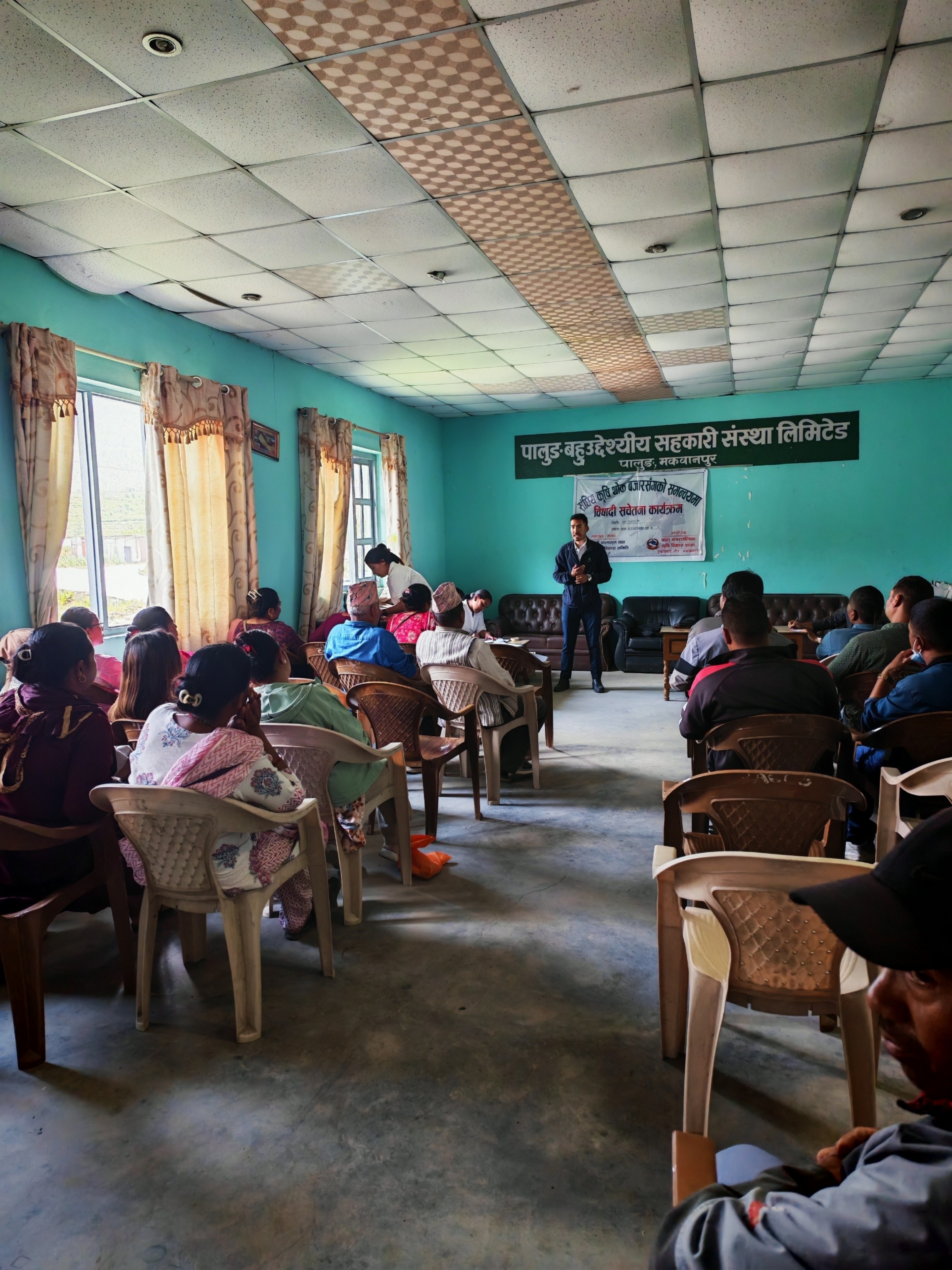 Farmers receiving support during the awareness event