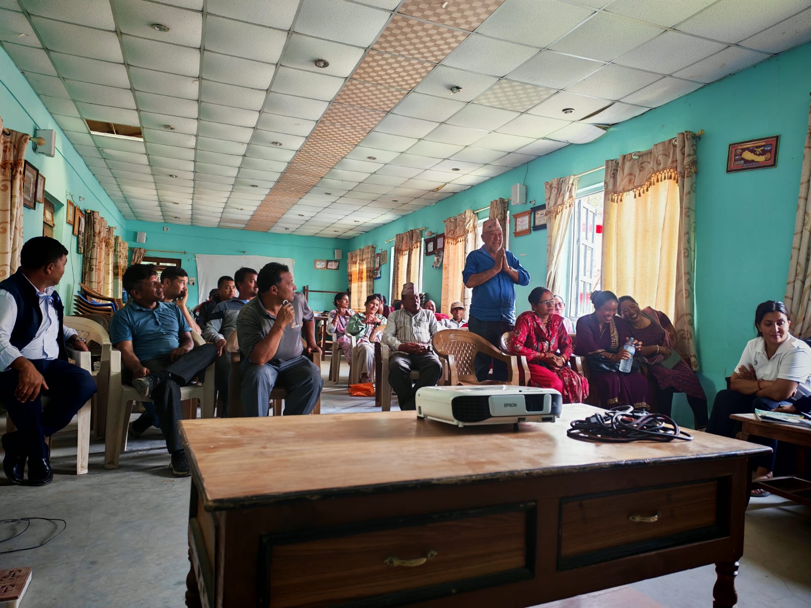 Community members and officials at the CSR event